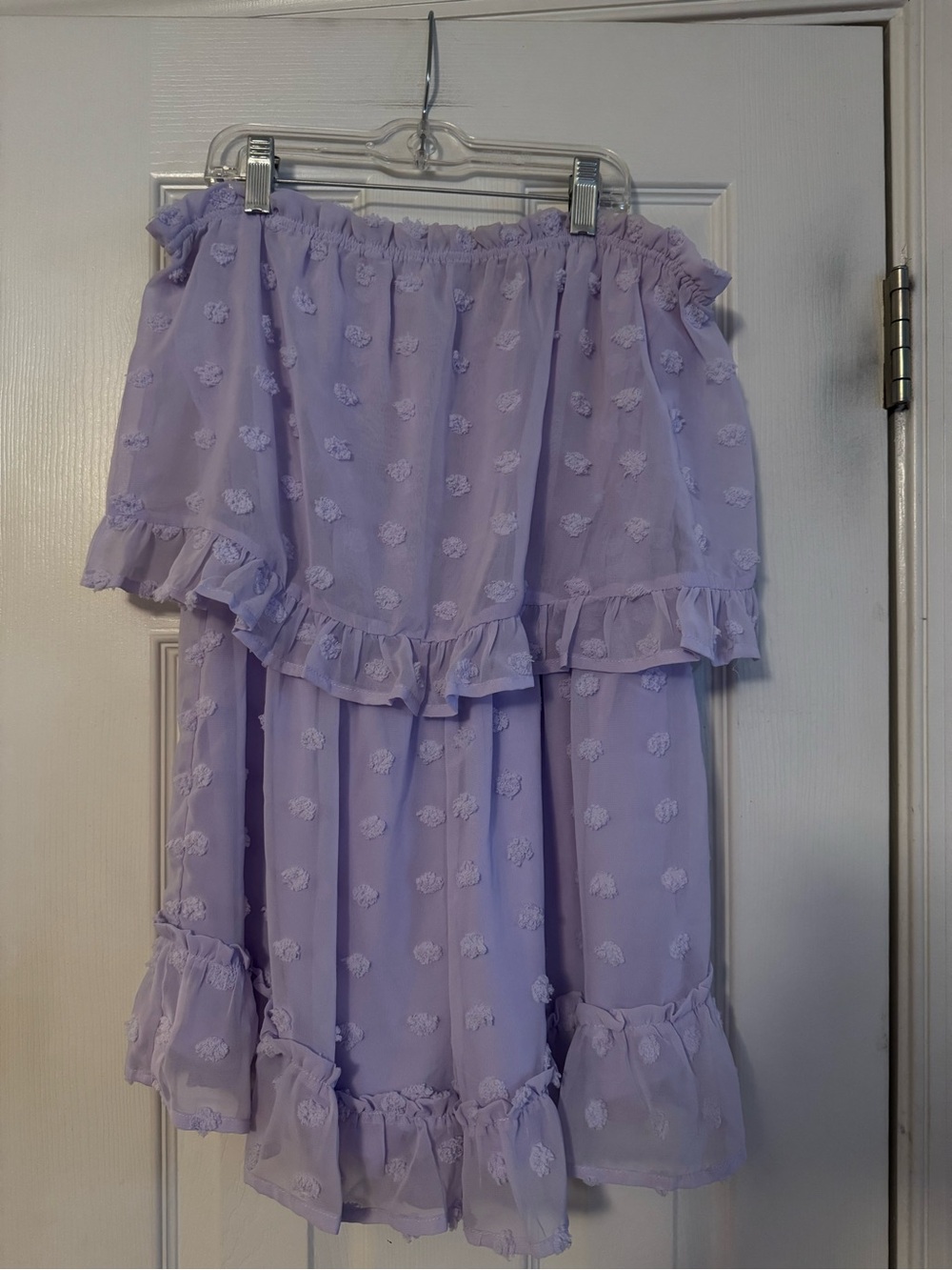 Lavender Ruffle Tiered Romper